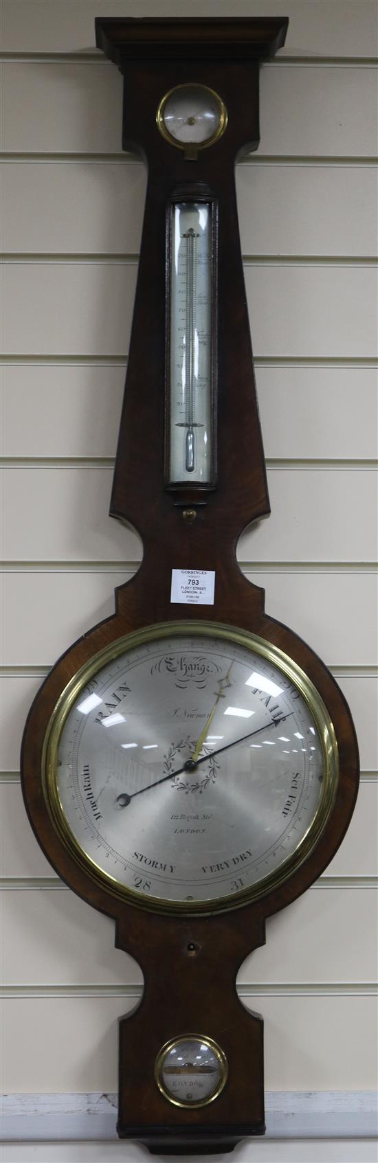 Fleet Street, London- A Regency barometer, H.107cm